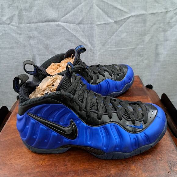 NIKE AIR FOAMPOSITE PRO USED SIZE 8.5 HYPER COBALT BLACK 624041 403 MEN - Picture 6 of 12